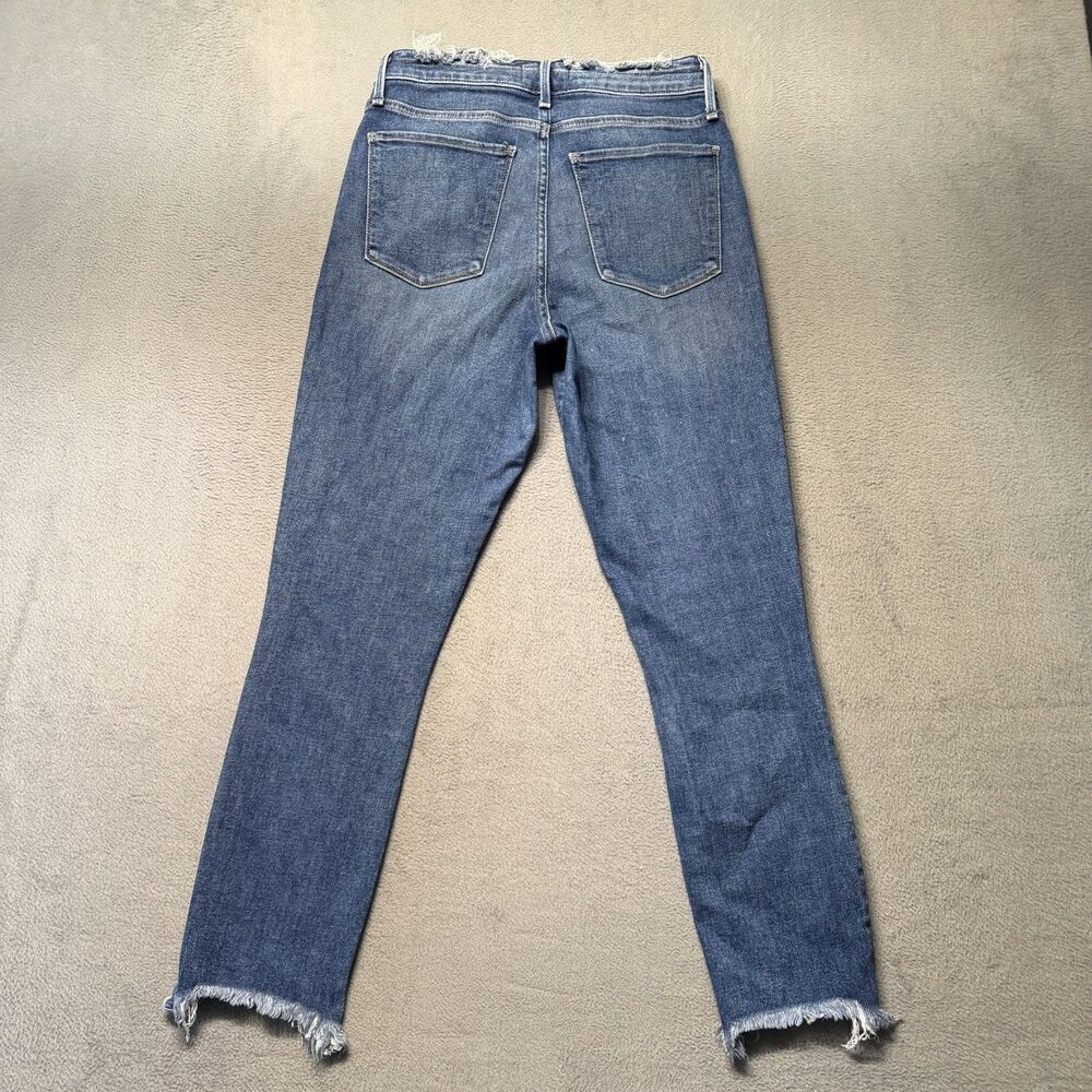 Abercrombie & Fitch Womens 6/28 Simone High Rise Ankle Distressed Blue Jeans - Picture 2 of 10